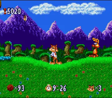 Bubsy in - Claws Encounters of the Furred Kind (USA) screen shot game playing